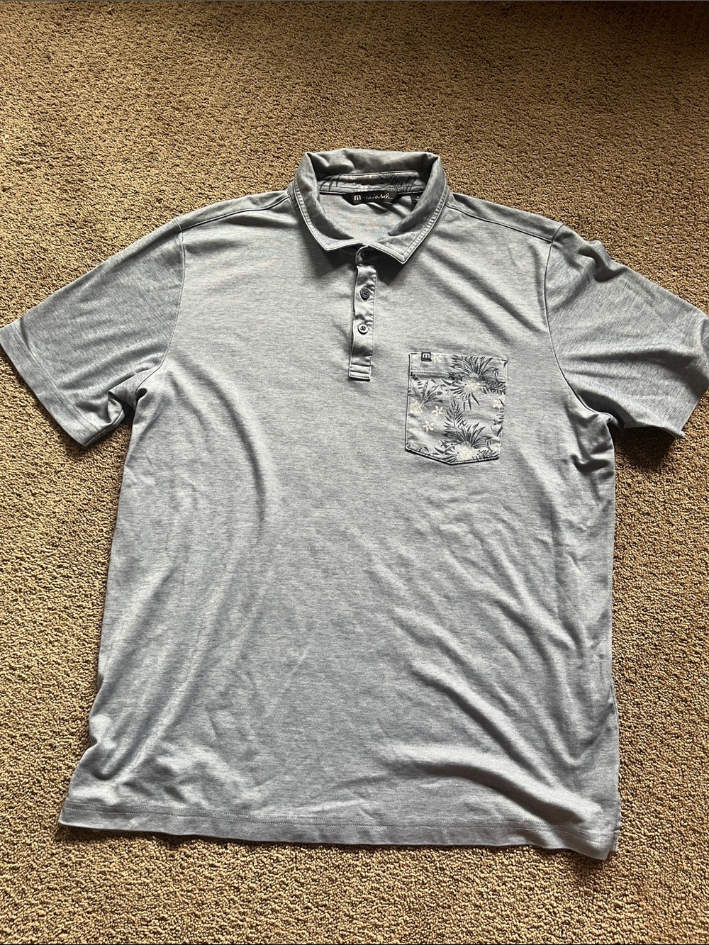 Travis Mathew Heather Blue Polo